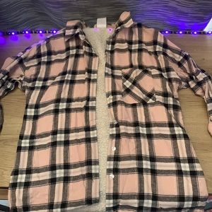Cute girls flannel with fleece inside.